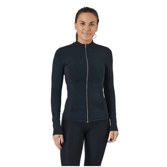 Nike Jackets & Blazers - Nike Yoga Luxe Dri-FIT Women's Full-Zip Jacket, Size XS Smoke Gray /Black